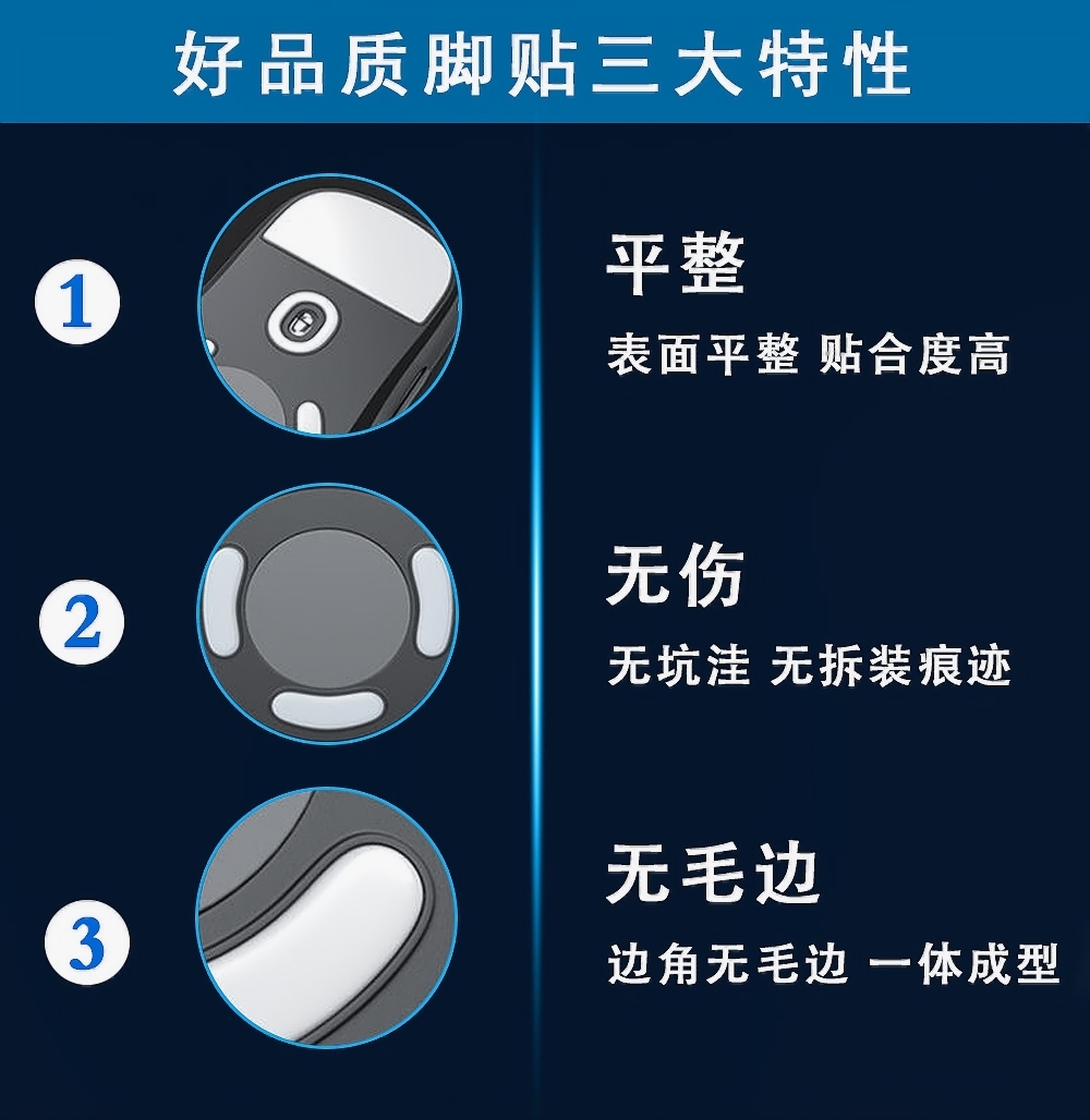 雷蛇炼狱蝰蛇v3/2巴塞利斯v3毒蝰终极/v2PRO专业版无线鼠标脚贴垫-图0