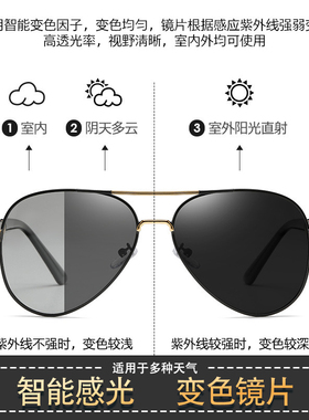 日夜两用太阳镜变色男士偏光