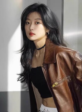 小众设计感孙千陶姝娜同款choker黑皮绳项圈个性字母极简ins颈链