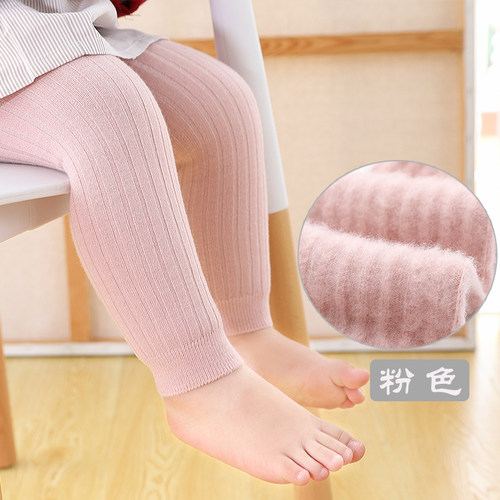 小男童连裤袜加厚秋冬女宝宝连体外穿打底婴儿大PP棉毛袜1-3-5岁2 - 图0