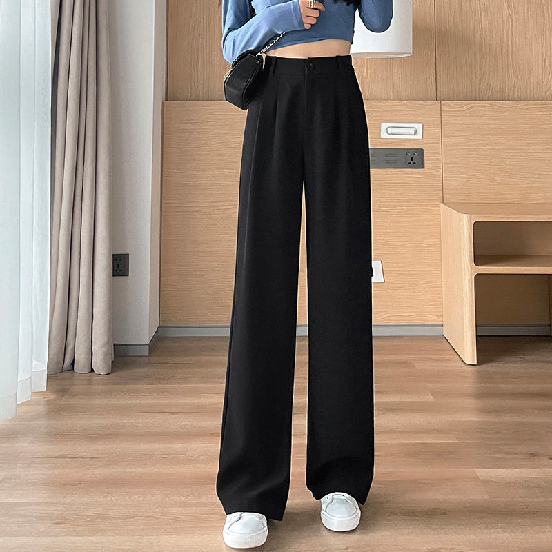阔腿裤春秋高腰垂感2022年休闲裤子 苡苜休闲裤