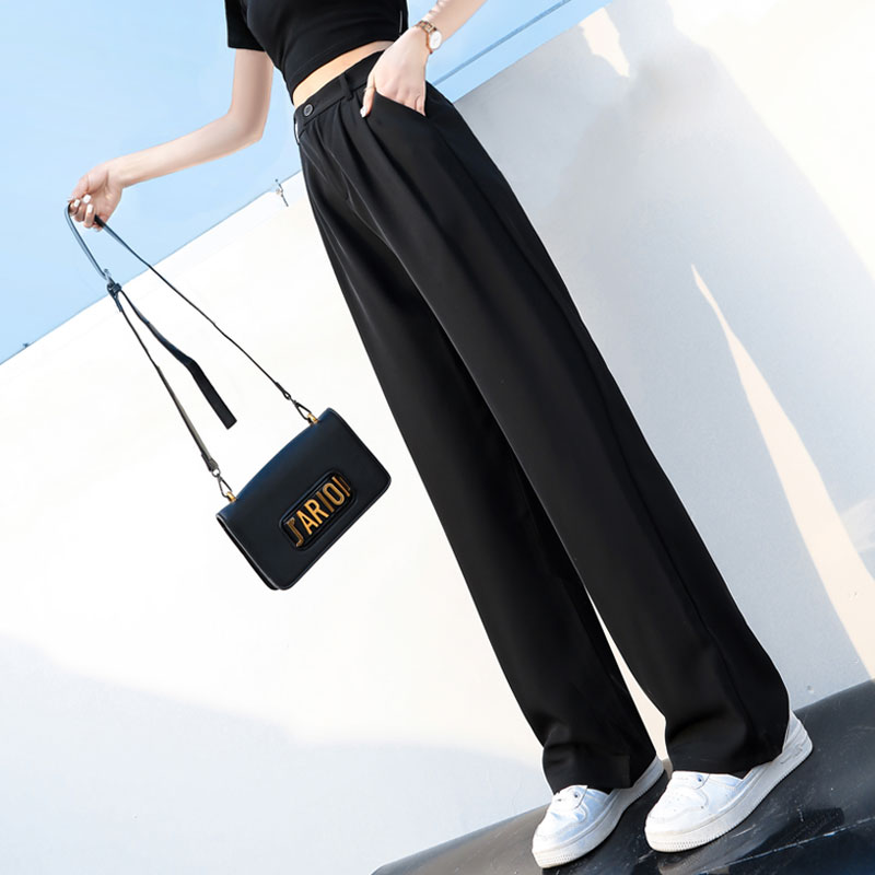 阔腿裤高腰垂感西装直筒显瘦裤子 苡苜休闲裤