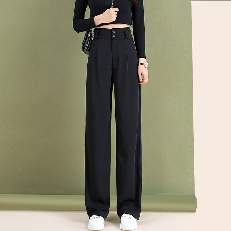 阔腿裤春秋高腰垂感高级感直筒裤子 苡苜休闲裤