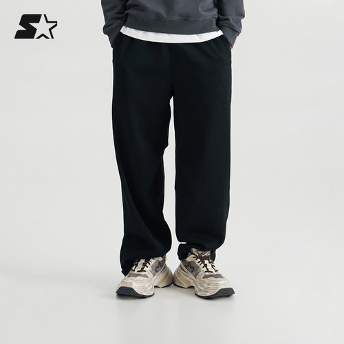 STARTER针织长裤秋冬款宽松保暖休闲运动休闲男女同款卫裤长裤 - 图0