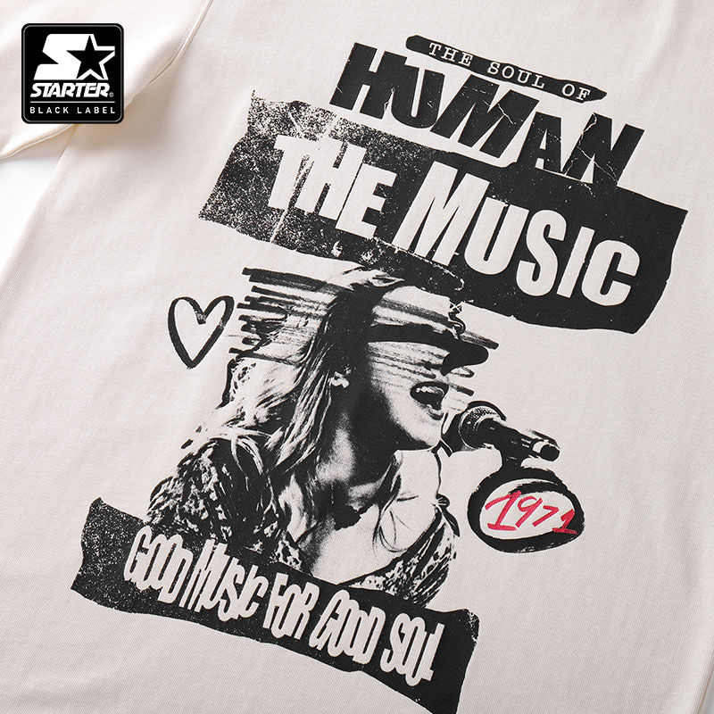 STARTER | 印花T恤男女同款2024夏季新品美式复古短袖潮流T恤 - 图1