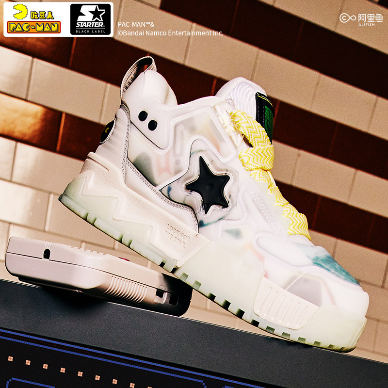 【吃豆人联名】STARTER丨音浪鞋90s板鞋新款运动休闲鞋星星鞋,淘宝优惠券,粉丝福利购,淘宝优惠卷