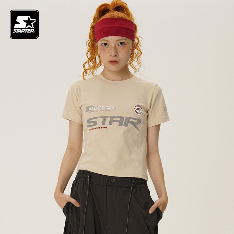 STARTER T恤女款新款宽松显瘦百搭时尚轻薄修身休闲运动短袖上衣,淘宝优惠券,粉丝福利购,淘宝优惠卷