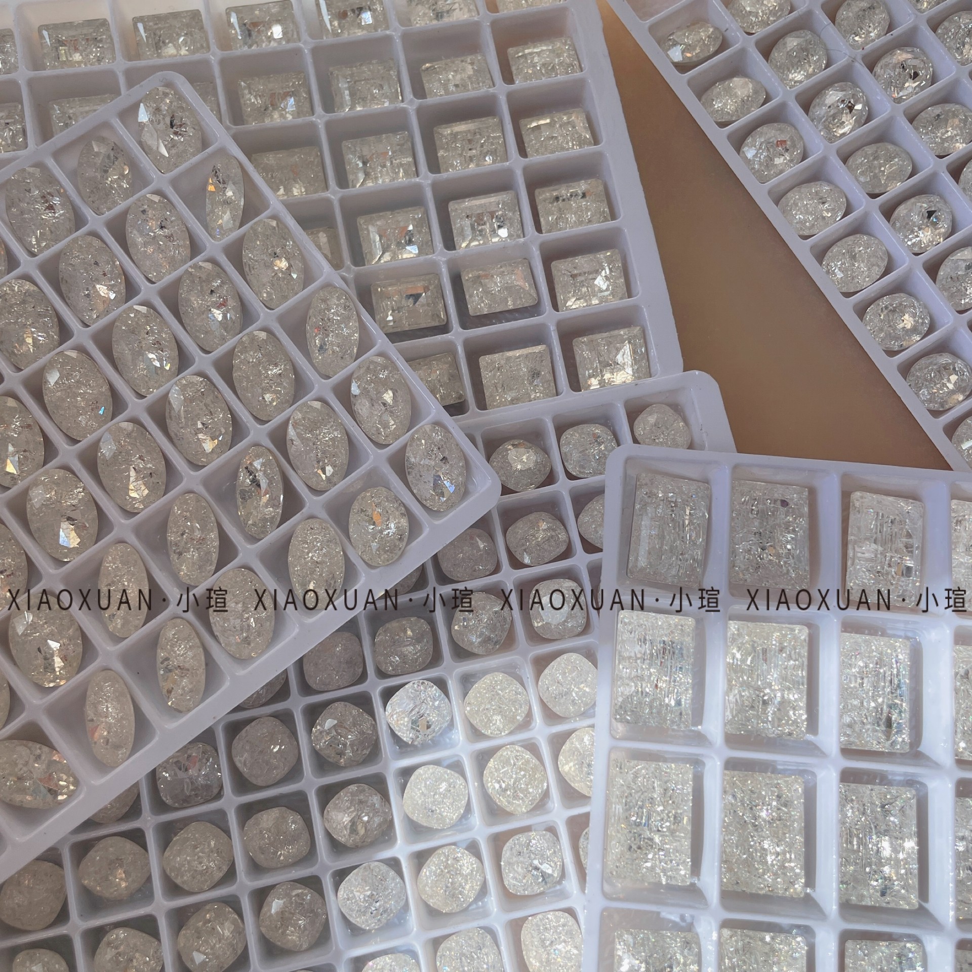 小瑄高定白色冰花美甲钻高品婚甲白亮鸽子蛋冰糖肥方尖底美甲钻,淘宝优惠券,粉丝福利购,淘宝优惠卷