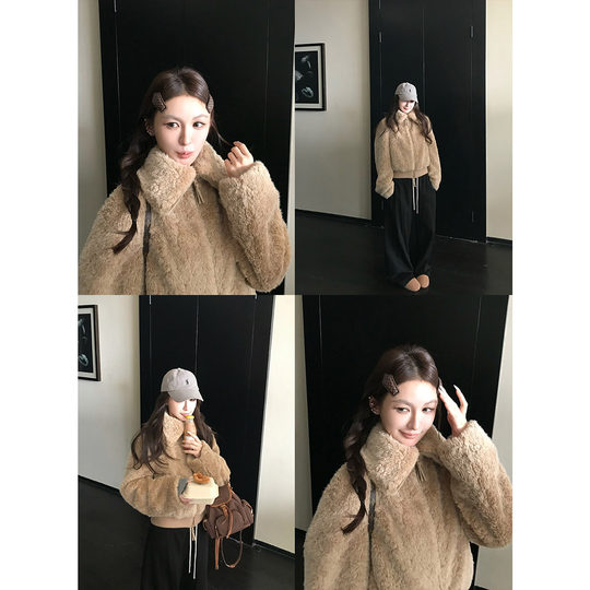 Skk Store Anna酱獨家鼎版娇姐私服YB定制环保皮草老钱毛毛外套女