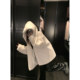 SKK loose hooded eco-friendly fur jacket