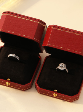 仿真钻戒结婚对戒情侣一对