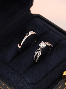 50分微镶钻戒结婚戒指仿真