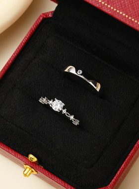 仿真钻戒情侣假钻戒指