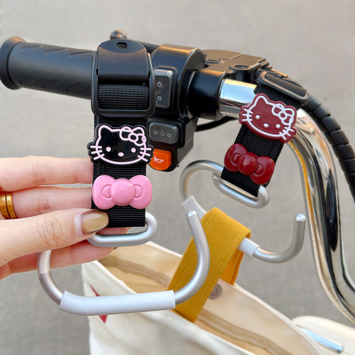 电动车挂钩前置通用电瓶车可爱装饰加长挂头盔外卖承重摩托车挂钩 - 图1