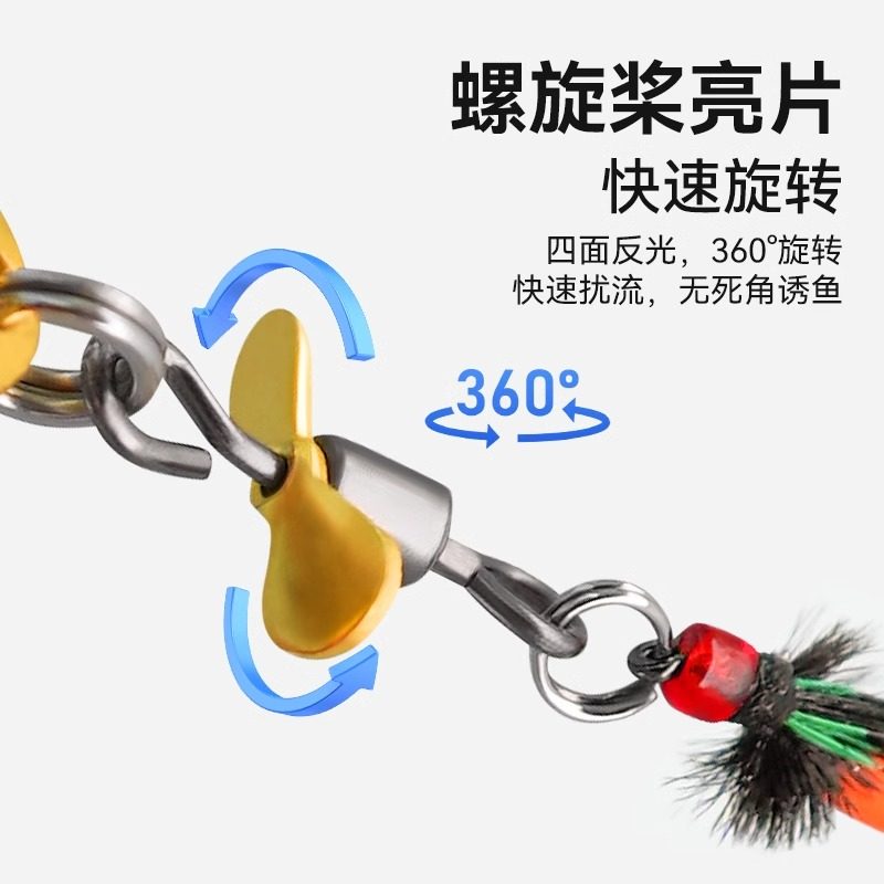 KINGDOM国王路亚远投飞蝇套装平振亮片螺旋桨毒蚊马口微物路亚饵,淘宝优惠券,粉丝福利购,淘宝优惠卷