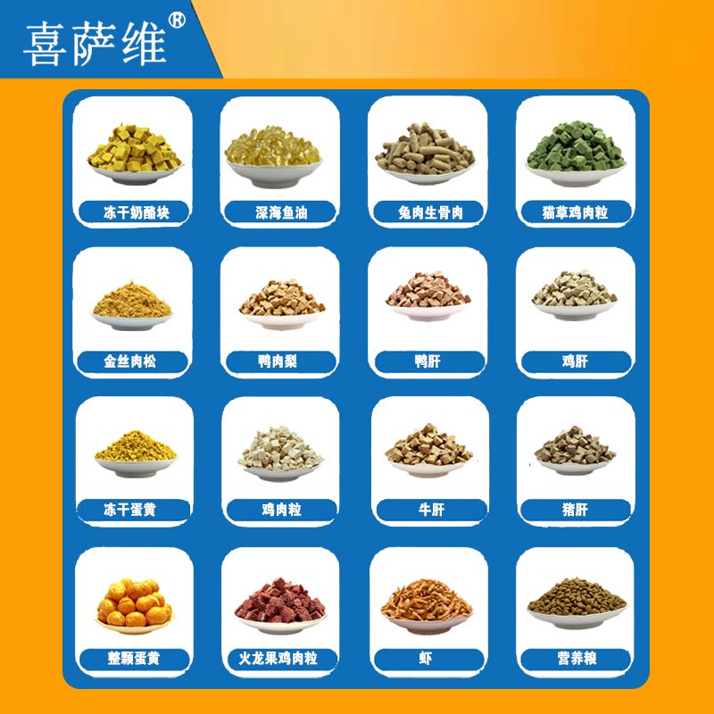 卵磷脂鱼油豪华冻干16拼一口冻干一口粮成猫幼猫通用无谷鲜肉猫粮 - 图3
