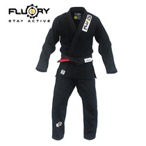 FLUORY fire barricades Brazilian jumpsuit BJJ GI judo professional adult black jumpsuit training men and women