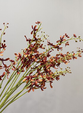 欧式美式餐桌装饰花 珊瑚兰绢布花千代兰假花 客厅会议桌花