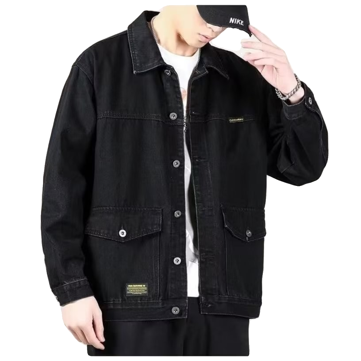 加绒加厚牛仔外套男士干活穿耐磨保暖工装夹克冬季多口袋工作服潮,淘宝优惠券,粉丝福利购,淘宝优惠卷