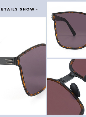 大方框可折叠偏光尼龙镜片太阳镜