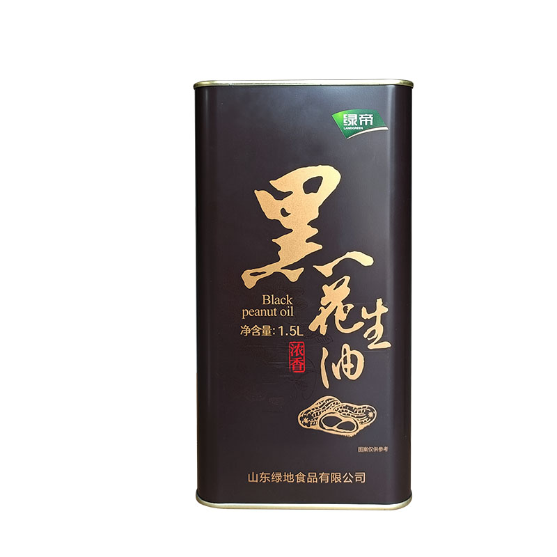 绿帝黑花生油1.5L单桶罐装富硒黑花生浓香食用油福利送礼家用皆可 - 图1