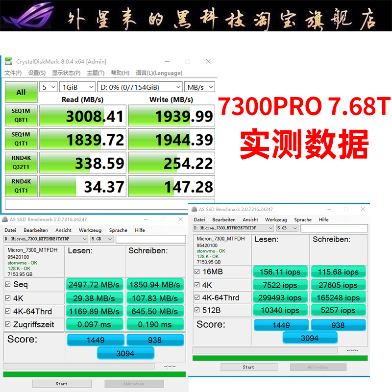 镁光7300 PRO 3.84T 7.68TU.2企业级固态硬盘高速传输超强性能SSD - 图2