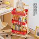 Movable schoolbag book placing cart