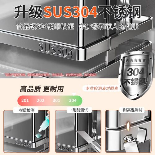 304不锈钢厨房刀架置物架2026新款菜刀筷子筒砧板一体刀具收纳架 - 图2