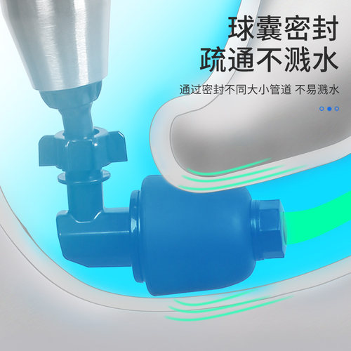 新款通马桶下水管道疏通器家用厕所厨房卫生间专用工具堵塞一炮通 - 图2
