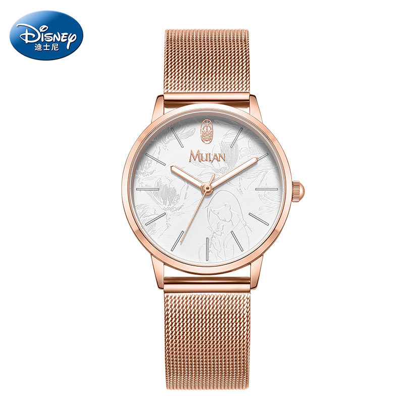迪士尼联名女花木兰限量防水电子表 百迪手表国产腕表