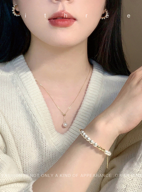 小米珠金豆手链轻奢百搭环扣式