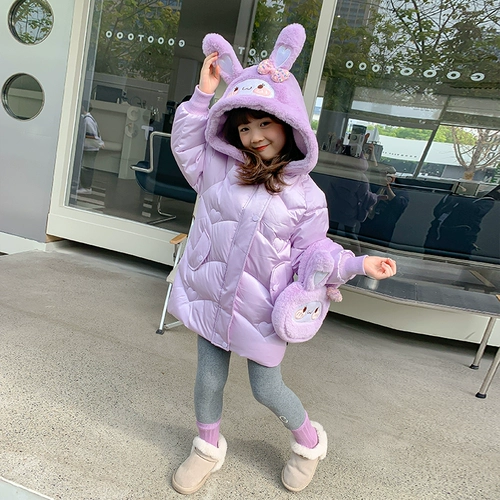 Куртка, детский зимний пуховик с пухом, коллекция 2022, увеличенная толщина, детская одежда