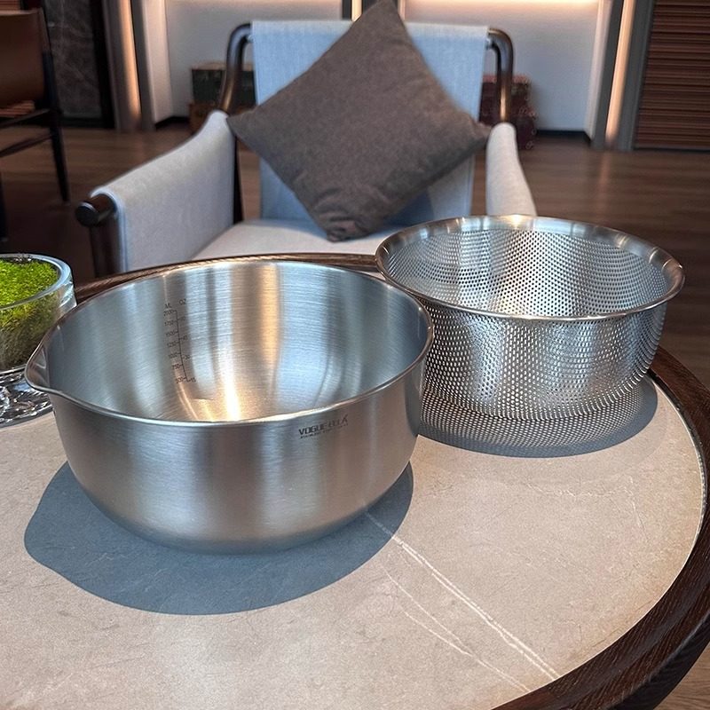 【自留款】加厚18-10不锈钢沥水篮洗菜盆家用漏盆厨房滤水淘米篮,淘宝优惠券,粉丝福利购,淘宝优惠卷