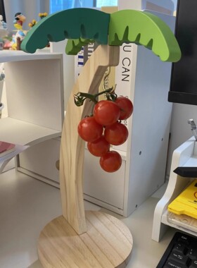创意木制香蕉家置物架桌面小摆件