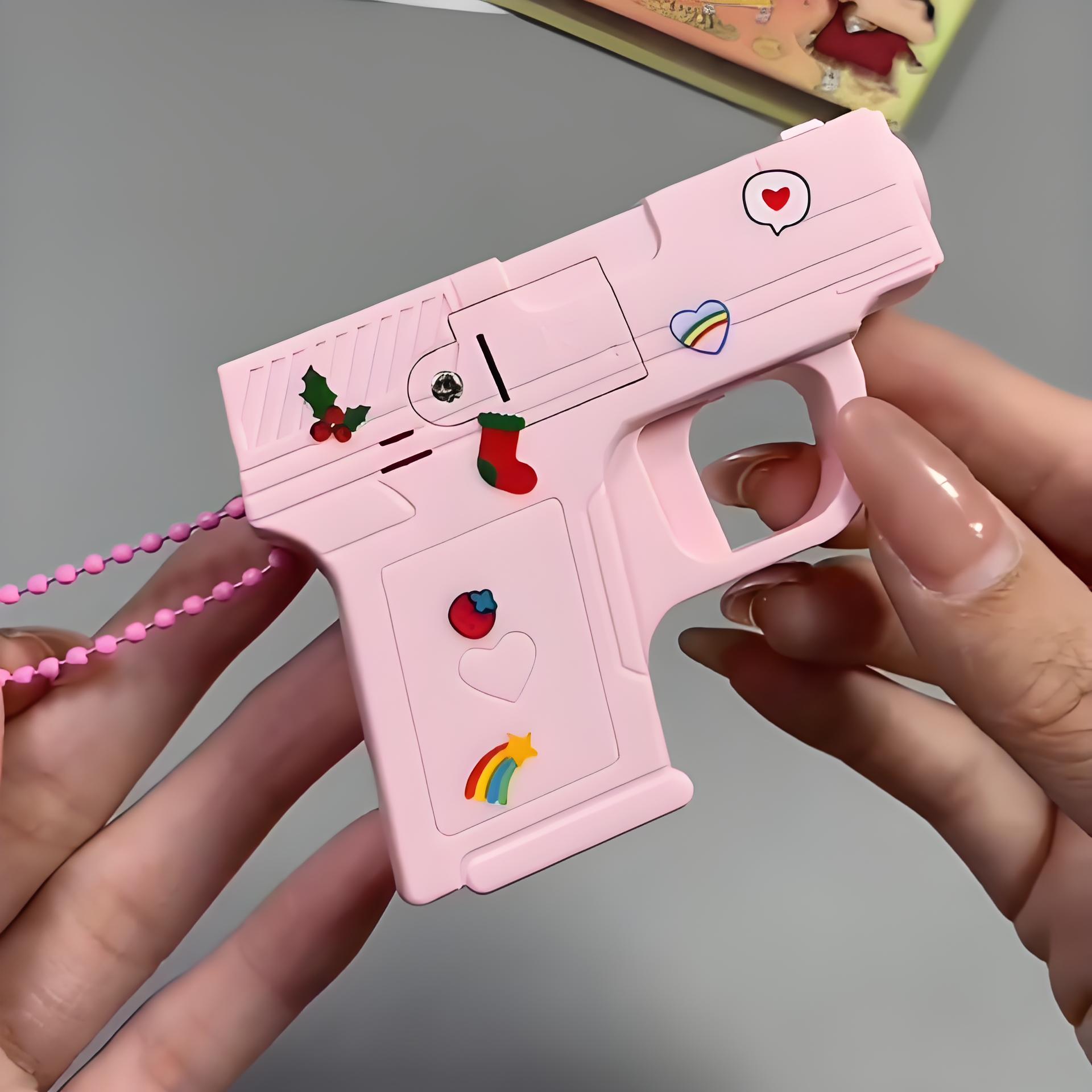 投影时间枪可计时钟表显示迷你创意投影玩具枪钥匙扣挂件整蛊道具 - 图2