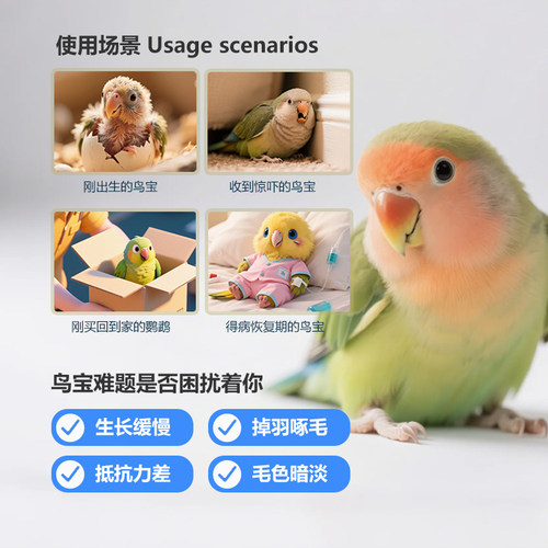 鹦鹉专用电解质益生菌粉鸟用电解多维质虎皮牡丹玄凤营养水鸟拉稀 - 图0