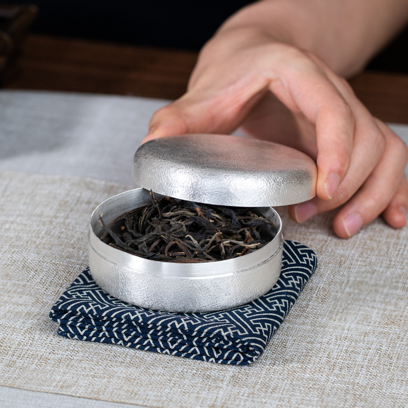 滇庆堂足银999手工茶叶罐普洱茶收纳盒中式茶叶盒随身茶叶储存罐,淘宝优惠券,粉丝福利购,淘宝优惠卷