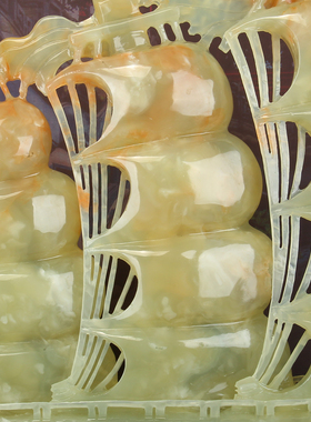 玉石一帆风顺帆船摆件