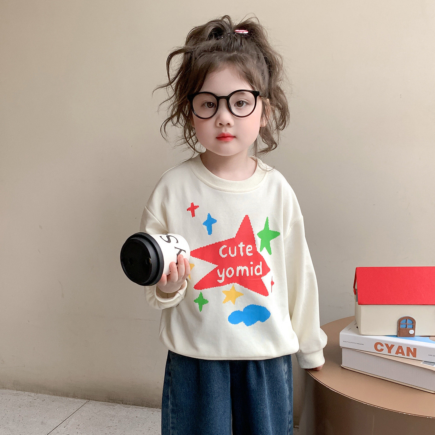 女童卫衣春秋装2026新款超好看儿童打底衫女宝宝洋气时髦长袖上衣,淘宝优惠券,粉丝福利购,淘宝优惠卷