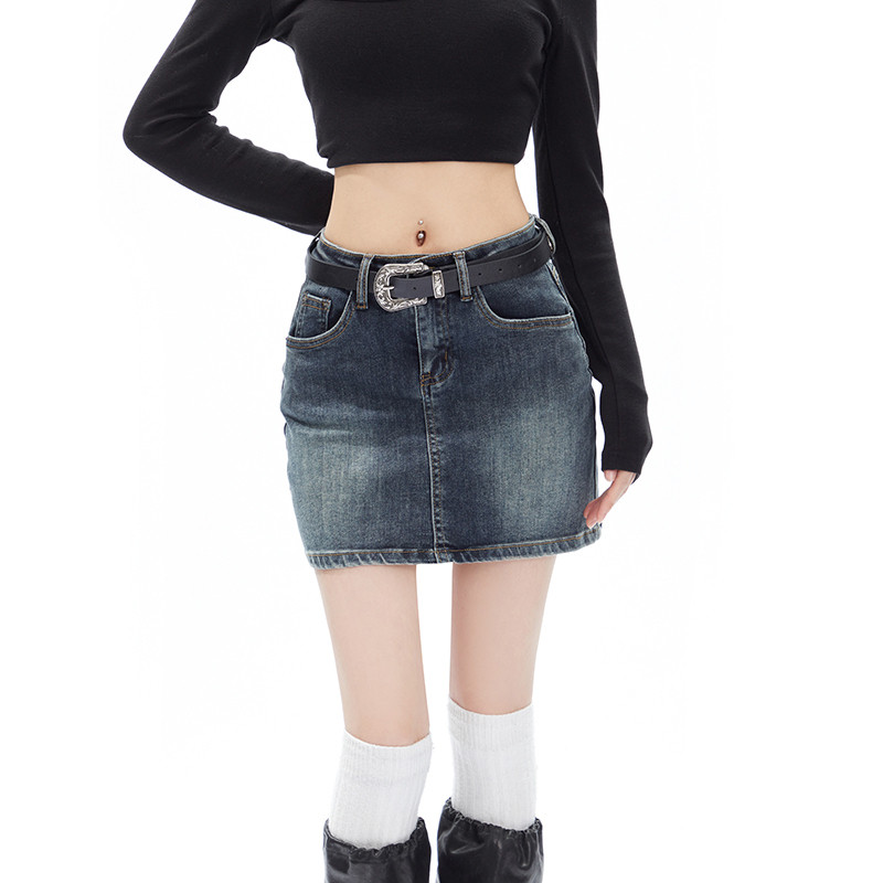 apea复古风2023春季新款a字半身裙 apea半身裙