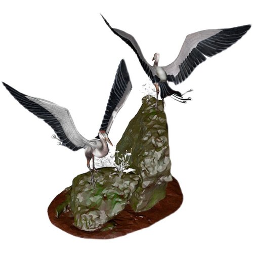 FBX STL OBJ SU仙鹤飞鹤飞禽飞鸟动物三维3D模型素材文件 - 图2