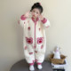 Baby one-piece pajamas winter thickened Austrian velvet girls' anti-kick quilt warm sleeping bag children's toilet version crawling clothes