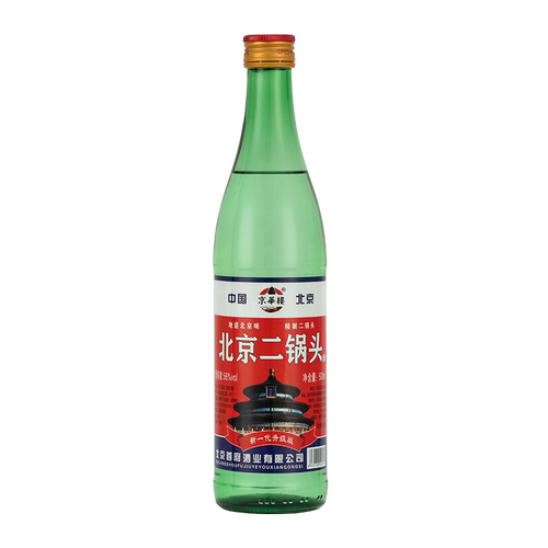 北京二锅头56度大二清香型高度白酒500ml纯粮酒整箱12瓶绿瓶包邮 - 图1