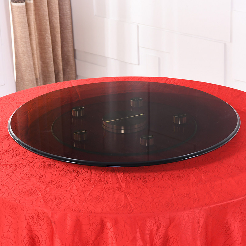 餐桌转盘家用钢化玻璃酒店旋转实木饭桌大圆形盘茶色圆桌转盘底座,淘宝优惠券,粉丝福利购,淘宝优惠卷