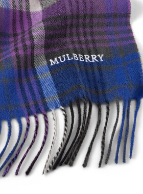 Mulberry经典格纹长款围巾
