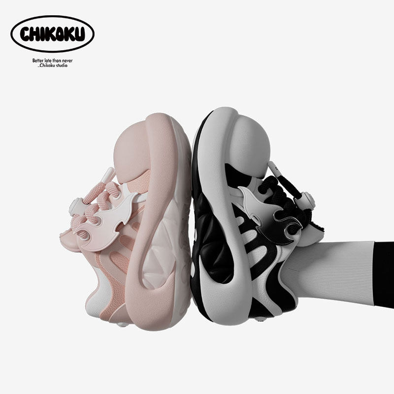 【大张伟同款】呲牙鲨面包鞋女厚底增高百搭情侣休闲运动老爹鞋,淘宝优惠券,粉丝福利购,淘宝优惠卷