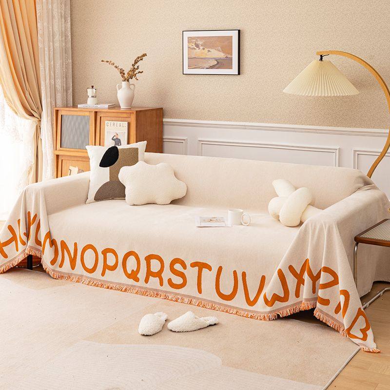 简约现代纯色奶油一片式雪尼尔沙发巾沙发垫布全盖布盖巾北欧套罩,淘宝优惠券,粉丝福利购,淘宝优惠卷