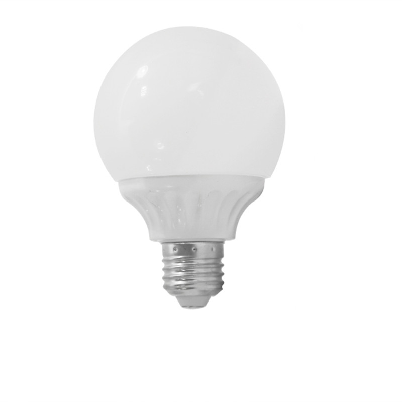 E27螺口奶白G80节能5瓦白光黄光球形g95g125三色变光LED龙珠灯泡-图3