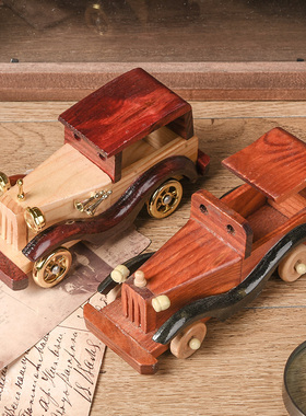 模型玄关复古老爷车实木