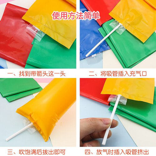 开幕式充气应援棒定制道具加厚运动会创意加油红色拉拉 - 图1